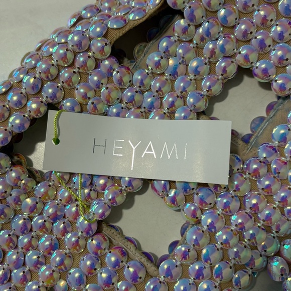 NEW Heyami Pink Pearl Iridescent Cutout Yoroi Trousers Small Festival Raver - Picture 5 of 9